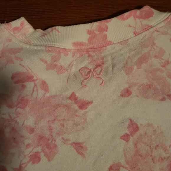 PINK x LoveShackFancy Bling Oversized Crew Sweatshirt & Sweatpants Set (M/L Set) - Picture 6 of 14